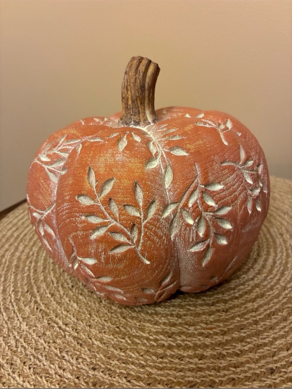Hobby Lobby Orange Decorative Etched Pumpkin